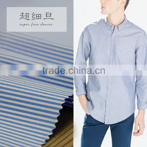 Blue White 2mm Sripe Woven Textile Fabrics thumbnail-1