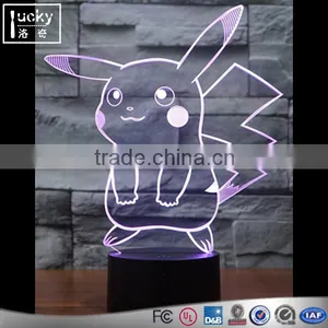 Pikachu 3D LED Night Light, 3D Visual Colorful Table Desk Lamp thumbnail-5
