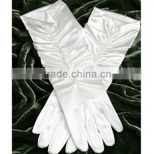 2016 Halloween Costume Accessory Party Supply Black Satin Long Gloves thumbnail-3