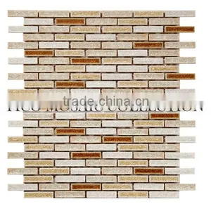 Fico ,GALOS3331Z, Black Gold Marble Mosaic Tiles for Bathrooms thumbnail-3