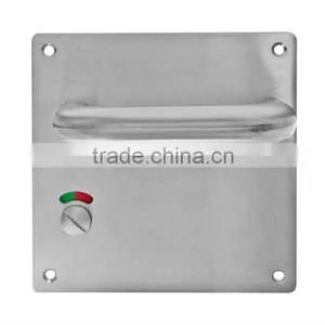 WC Function Stainless Steel Door Lever Handle on Plate thumbnail-3