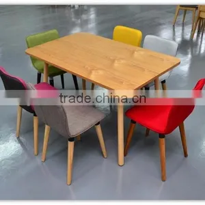 Black Fabric Wooden Dining Chairs thumbnail-6