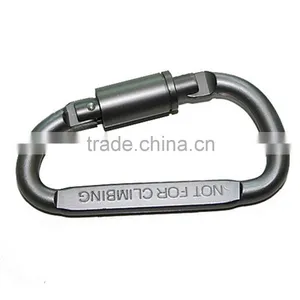 2015 Carabiner Screw Lock Bottle Hook Buckle Hanging Padlock Key Chain for Camping thumbnail-2