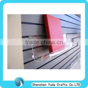Wholesale New Acrylic Slatwall Book Display, High Transparent Books Display Shelves thumbnail-1