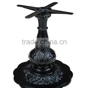Cast Iron Black Wrinkle Powder Fancy Outdoor Table Leg thumbnail-2