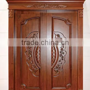 Domineering Double Oak Wood Door thumbnail-1