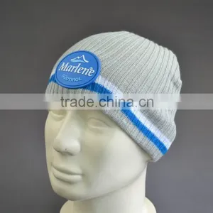 Acrylic Beanie Hat With Rubber Patch Logo thumbnail-5