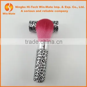 Custom Made Mini Size Leopard Color Synthetic Hair Face Use Retractable Powder Brush thumbnail-3
