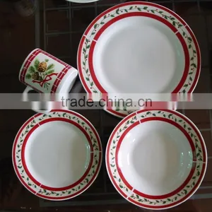16pcs Christmas Snowman Dinner Set,santa Dinnerware Sets thumbnail-1