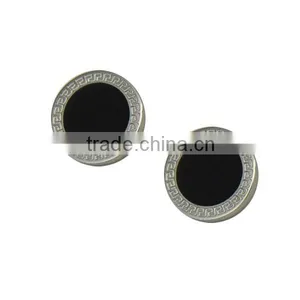 Fashion Unisex Stainless Steel SIlver Jewelry Cheap Antique Stud Earrings thumbnail-2
