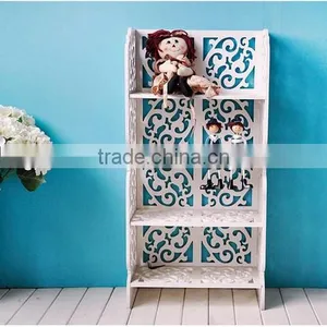White Color Water Proof DIY Carved Storage Shelves With 4 Layer Width 42cm(FH-BL0442) thumbnail-1