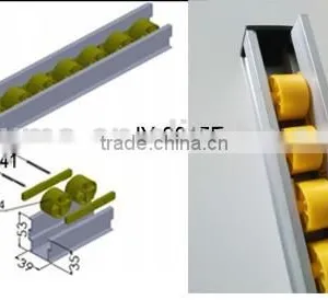 JY-2045E|Aluminium Frame Roller Track With Multi-color Wheels| Portable Plastic Roller Wheels Conveyor Belt thumbnail-2