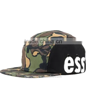 High Quality Wholesale Flat Brim Custom Printing 5 Panel Hats thumbnail-3