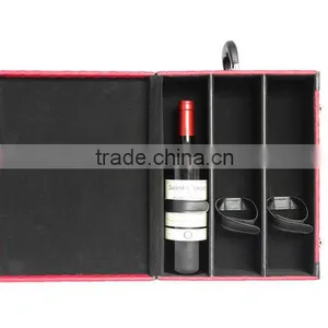 Ou Shigu Wholesale Custom Leather 6 Bottles of Red Wine Box, Dark Brown Beautiful Gift Box thumbnail-4