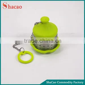 Mini Food Grade Silicone Steel Tea Strainer Teaspoon Infuser thumbnail-1