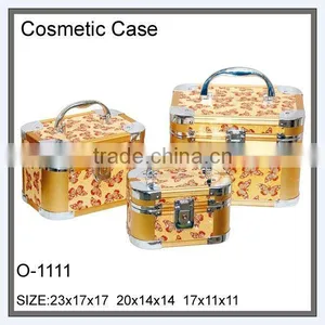 3pcs Sets Butterfly Printed Trolley Cosmetic Case thumbnail-1