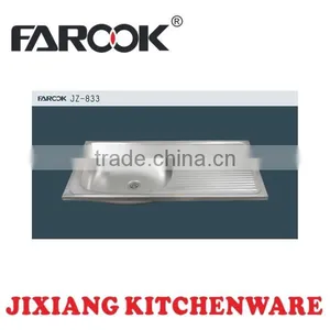 Manufacture Supply 90*45cm Stainless Steel Kitchen Sink With Drain Board thumbnail-1
