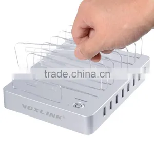 New 8 Ports Charging Station 8*2.4A USB Charger With Stand and Switch Docking Station for Mobile Phones and Tablet PC White EU thumbnail-3