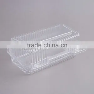 Durable Packaging Deep Clear Hinged Plastic Container, BOPS Clamshell Food Take Away Box for Cake, Hotdog thumbnail-2