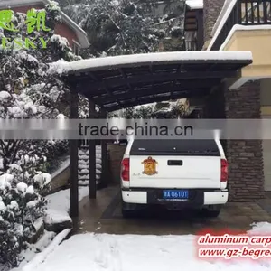 DIY Easy Installation Cantilever Aluminum Carport With Arched Roof thumbnail-2