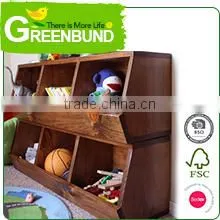 Wood Convenient Storage Bin Cubby Toys Organzier thumbnail-1