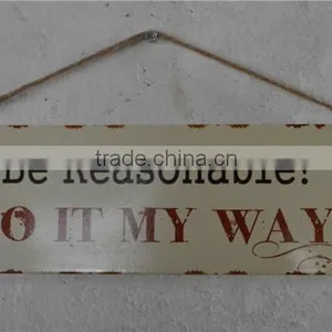 2016 Custom Antique French Metal Hanging Door Signs thumbnail-4