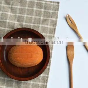 CY047 Natural Wooden Mini Spoon Fork Janpan Style Bamboo Fork Tableware Kit thumbnail-5