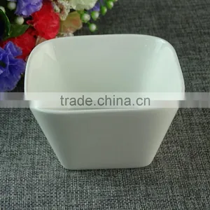 Stock Porcelain White Square Rice Bowl thumbnail-1