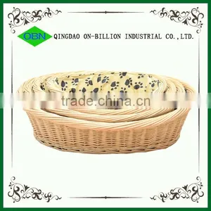 Wholesale Cheap Wicker Dog Basket Bed for Dogs thumbnail-1