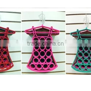 Hot Sales a Variety of Shapes Hanging Plastic Flocked Hanger thumbnail-4