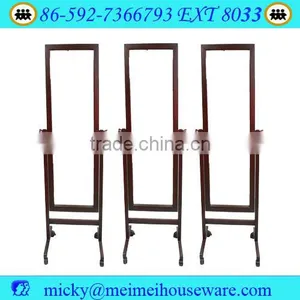 Square Modern Walnut Wooden Mirror Stand thumbnail-1