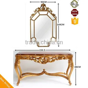 Victorian Reproduction Furniture Sets Console Table With Wall Mirror For Living Room Display thumbnail-1