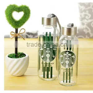 300ml Custom Private Lable Reusable Glass Water Bottle With Cloth Cover thumbnail-3