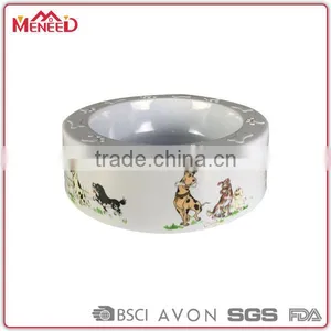 New Design Portable Travel Plastic Paw Print Melamine Dog Feeder thumbnail-1