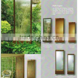 Stainless Steel Frame Glass Waterfall Green Bamboo Furniture thumbnail-4