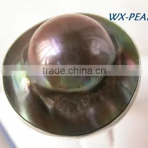 Wholesale Gold Wedding Genuine Freshwater Pearl Ring thumbnail-1