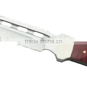 Camping Stainless Steel Blade Wood Handle Hunting Knife thumbnail-3