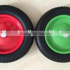 Steel Hub13 Inch 350-8 Solid Tyre Made in China PU Wheel thumbnail-1