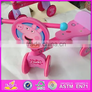 2015 Christmas Gift Kids Ride on Car Wholesale,Lovely Children Wooden Ride on Toy Car,Cute Wooden Baby Tricycle Car Toy W16A010 thumbnail-5