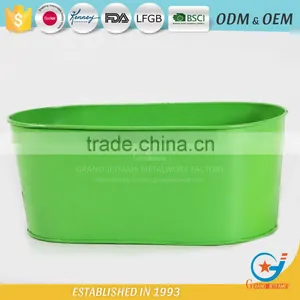 Garden Metal Powder Coated Zinc Flower Bucket Flowers in Galvanized Buckets thumbnail-1