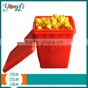 Food Grade Popcorn Maker Bowl Box Silicone Microwave Popcorn Poppers thumbnail-1