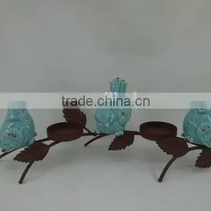 Novelty Ceramic Bird With Rusty Metal Trunk thumbnail-2