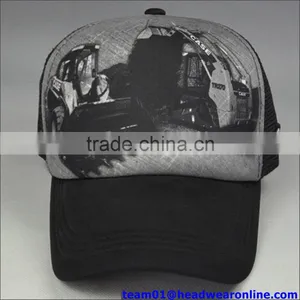 Caps Factory Made Custom Mesh Caps With Thick Screen Print Logo and String thumbnail-4