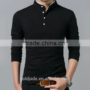 Wholesale Fashion Long Sleeve Polo T Shirt for Men thumbnail-4