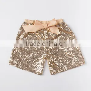 Wholesale Plain Baby Clothing Summer Girls Hot Shorts Elastic Waist Baby Sequin Shorts thumbnail-3