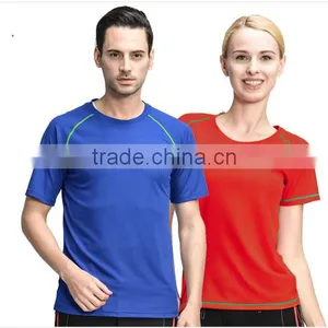 2016 Running Wear Dry Fit Tshirt 100% Polyester Honeycomb Mesh Women and Men Shirt thumbnail-2