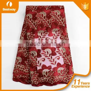 Popular Straw Pattern French Lace Fabric African Wedding Dress French Lace FL0249 thumbnail-2