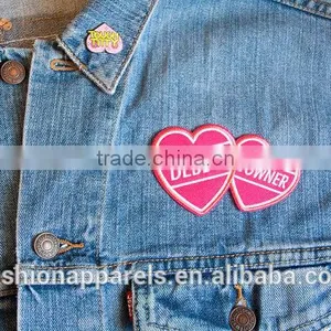 Custom Heart Embroidered Patch for Clothes Embroidery Patch Made in China Choose Size/color thumbnail-5