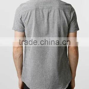 Man Linen Soft Short Sleeve Slim Fit Shirts thumbnail-3