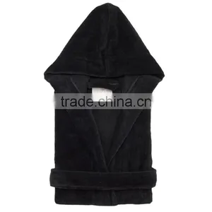 Kids Velour Hooded Bathrobe thumbnail-4
